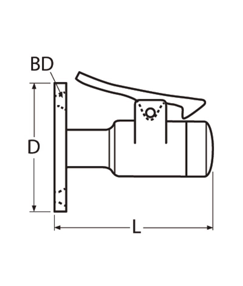 Marinetech Deurstopper 50mm