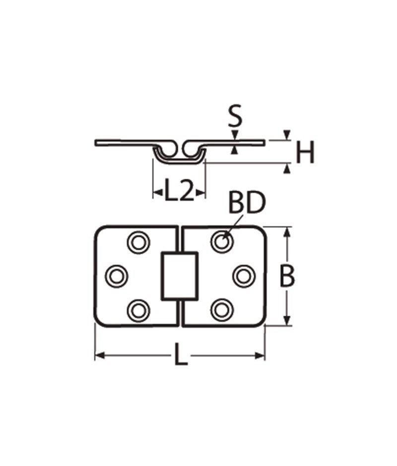 Marinetech Tafelbladscharnier
