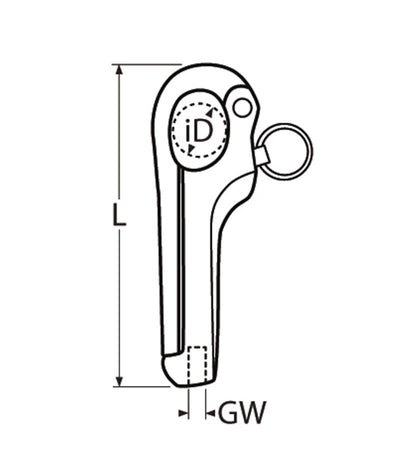 Marinetech Pelikaanhaak M12x150 mm