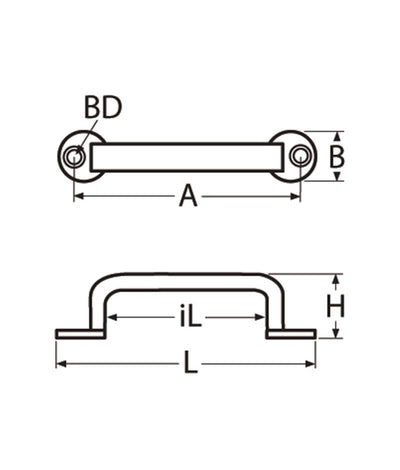 Marinetech Handgreep 100 mm