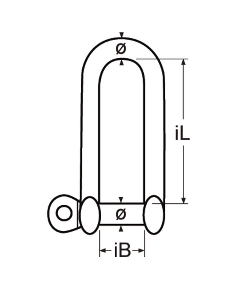 Marinetech D-Sluiting Lang 6mm