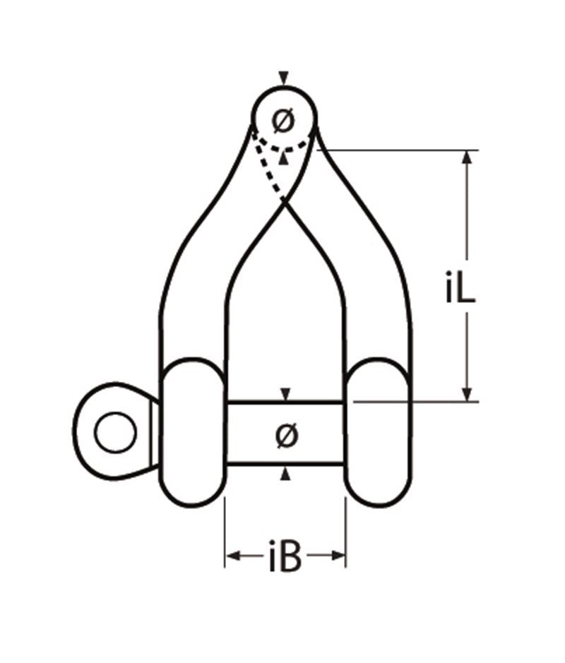 Marinetech D-Sluiting Gedraaid 8mm