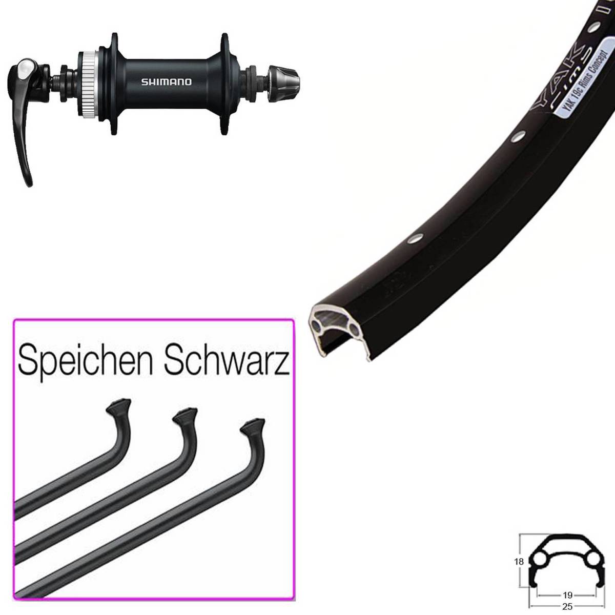 Correct Marine Schürmann 28" voorwiel