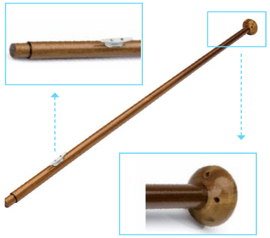 Seilflechter Vlaggenstok hout recht