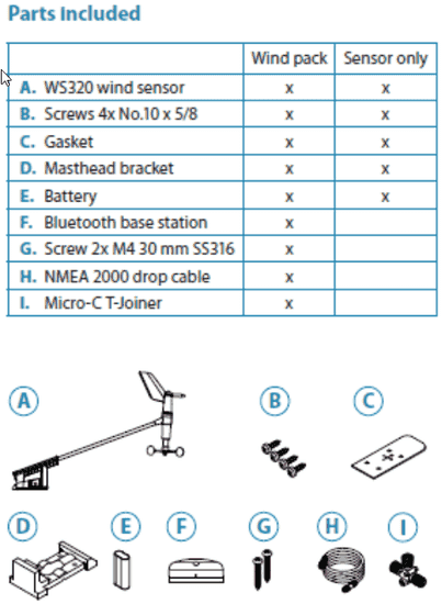 B&G WS320 Wind Pack