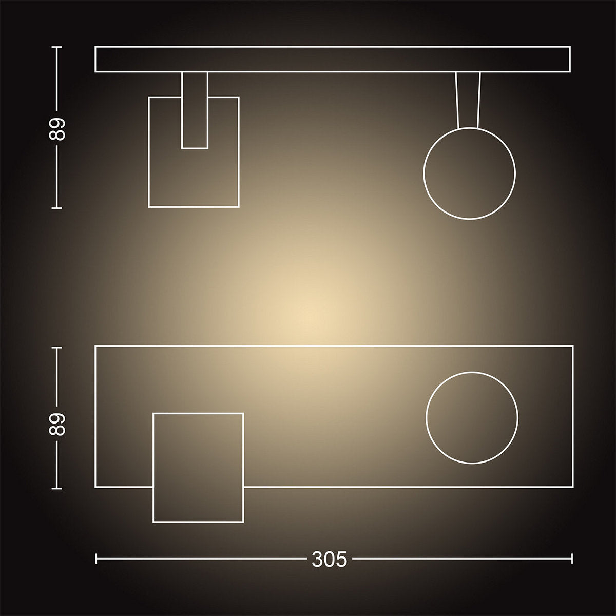 Philips RUNNER HUE BAR zwart