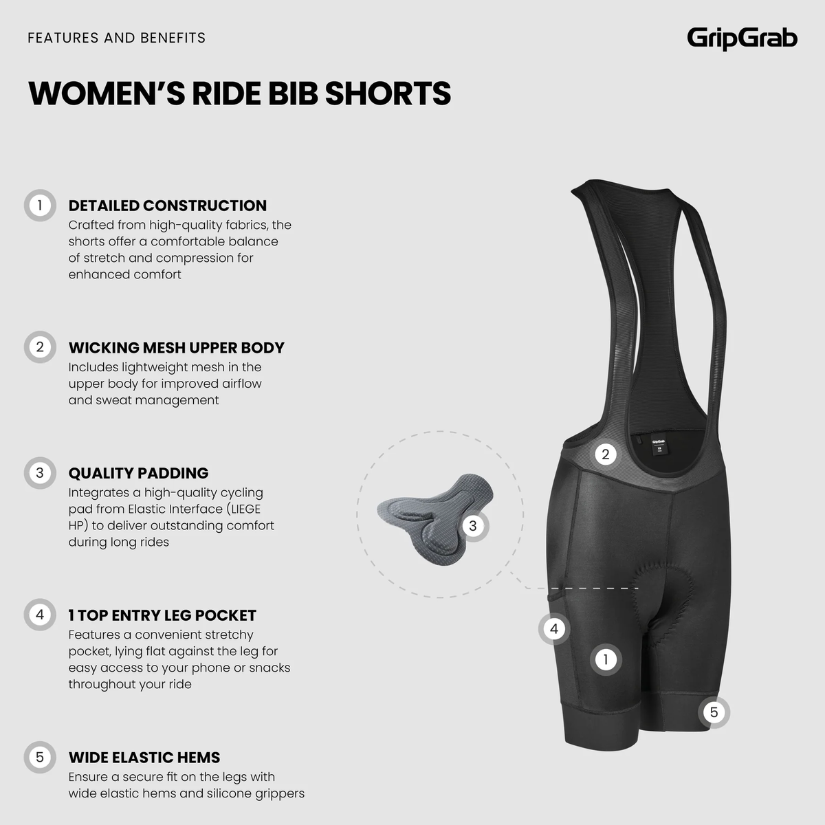 GripGrab W's RIDE Bib