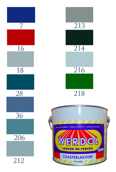 Werdol Coasterlak 212 blauw grijs