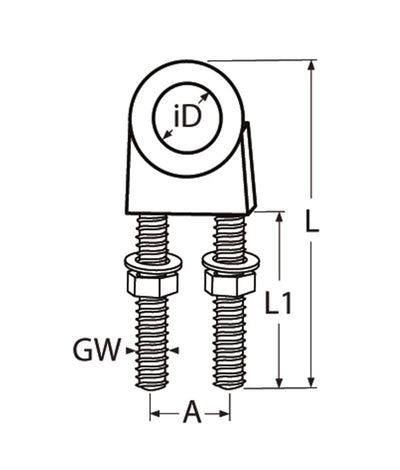 Marinetech U-Beugel 25 mm