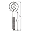 Marinetech Schroefoog 10x125 mm