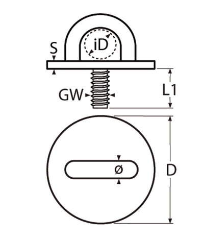 Marinetech Dekoog Rond 5mm / M6
