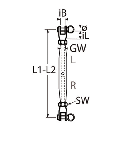Marinetech Wantspanner M6