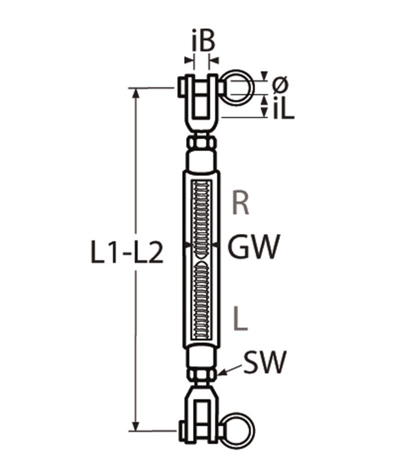 Marinetech Wantspanner M10