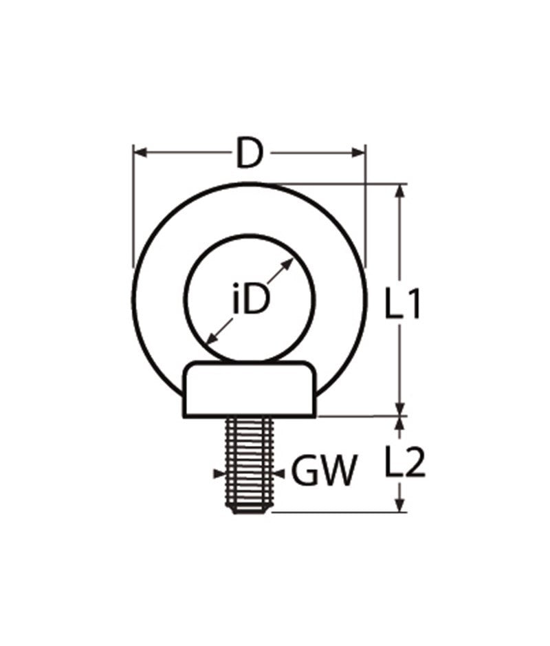 Marinetech Oogschroef Gesmeed M12