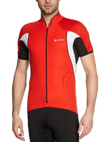 Odlo Bike standup collar rood met zwart en wit