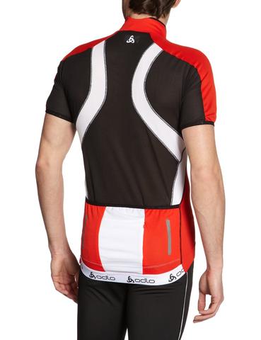 Odlo Bike standup collar rood met zwart en wit