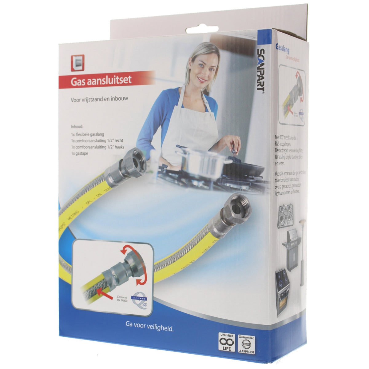 Scanpart flexibele gasslang 75cm