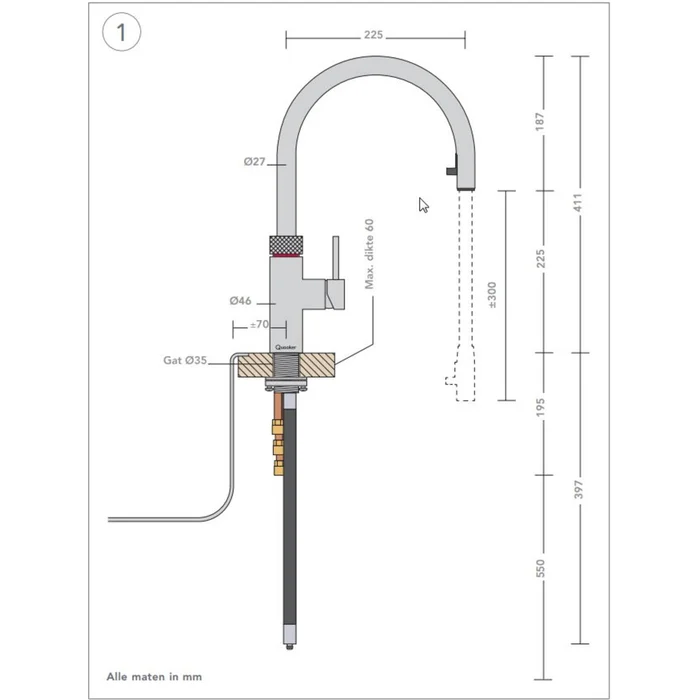 Quooker Flex chroom