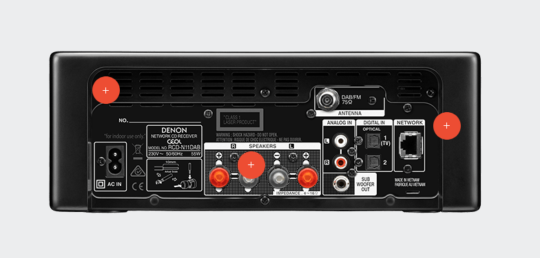 Denon RCD-N11DABGYE2 grijs