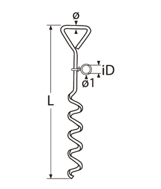 Seilflechter Grondanker 420 mm
