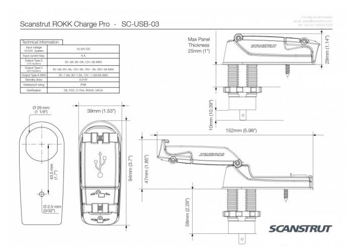 ScanStrut ROKK snellader pro IPX6