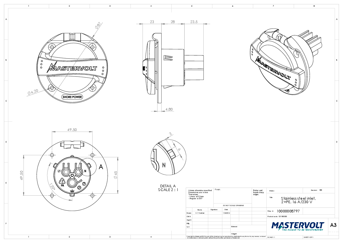 Mastervolt Power Inlet 16A