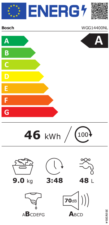 Bosch WGG14400NL Wasmachine