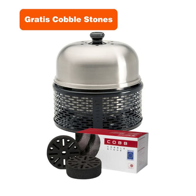 Cobb Pro barbecue zwart met gratis 6 Cobble Stone briketten