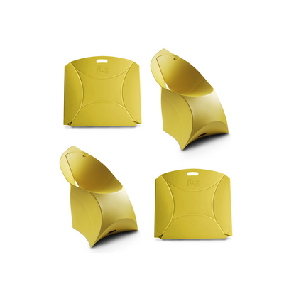 Flux Chair Junior opvouwbare design kinderstoel geel (4 stuks)