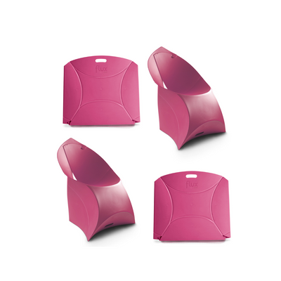 Flux Chair Junior opvouwbare design kinderstoel roze (4 stuks)