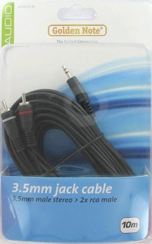 Golden Note 3.5mm Jackkabel 3.5mm jack male > 2xrca male