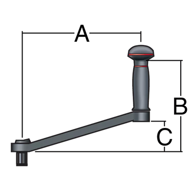 Harken B8ASGLP Lierhendel 200mm aluminium lock SpeedGrip LP