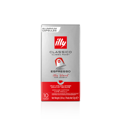 Illy Capsules Classico 10 cups, met een zachte en fluweelachtige smaak