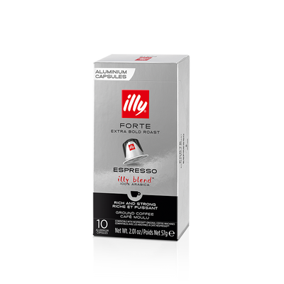 Illy Capsules Forte 10 cups, met een rijke en gedecideerde smaak