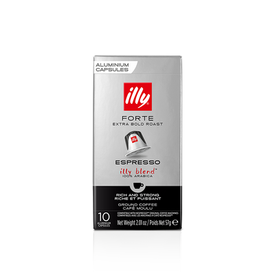 Illy Capsules Forte 10 cups, met een rijke en gedecideerde smaak