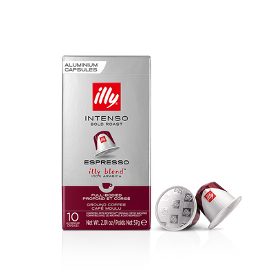 Illy Capsules Intenso 10 cups 10 cups, met een volle smaak en is licht bitter van smaak