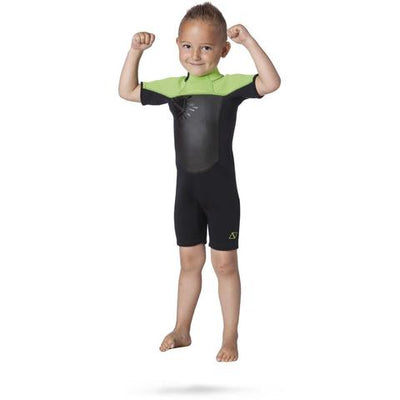 Magic Marine Brand 3/2 Shorty Kids wetsuit met rits op de rug