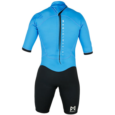 Magic Marine Brand Shorty 3/2 mm wetsuit blauw junior