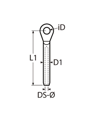 Marinetech 8281404 Oogwalsterminal 4,0mm x 61mm