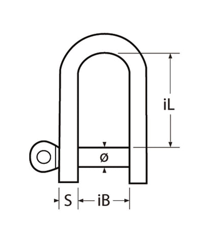 Marinetech D-Sluiting Gevlakt 8mm BL: 900kg