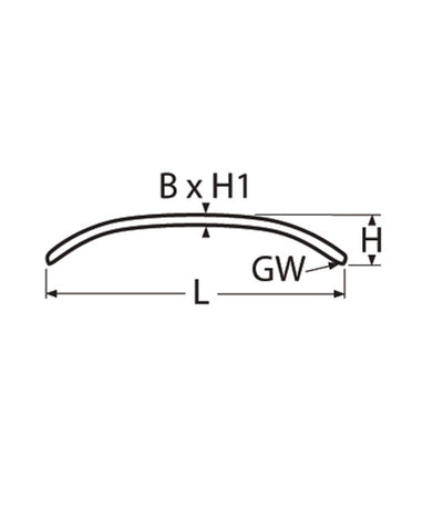 Marinetech Handgreep L=610 mm met inwendige draad