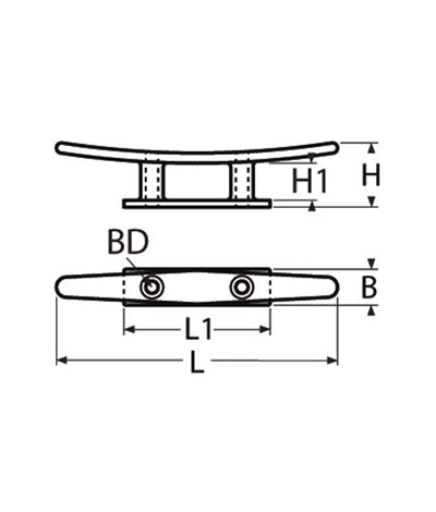 Marinetech Kikker Vlak 2-Gats 125mm met Bodemplaat