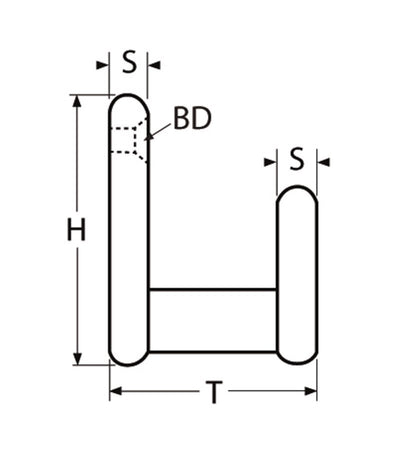 Marinetech Kledinghaak 6 mm