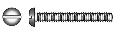 Marinetech Metaalschroef CK M6x20 + moer / Zaagsnede (4 stuks) DIN84