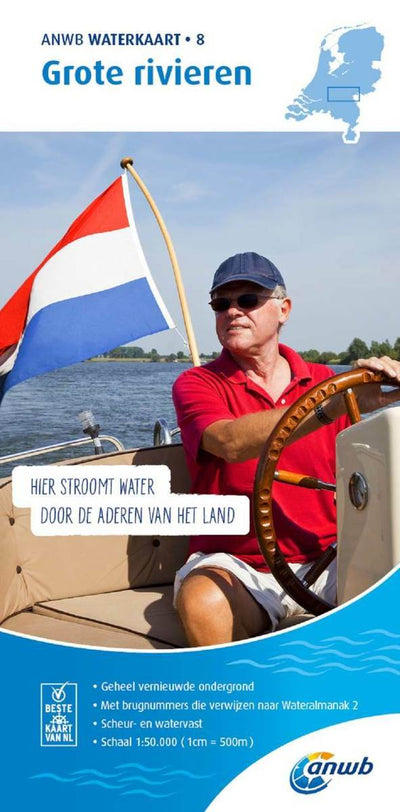 ANWB Waterkaart 8 Grote Rivieren