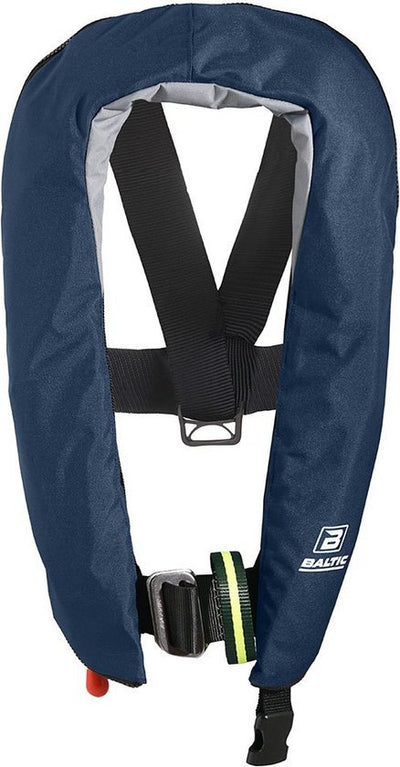 Baltic Breeze 165N automatisch reddingsvest met harnas blauw/navy