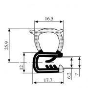 DGR Klemprofiel 2-5 mm met sponsrubber zijkant (per meter)