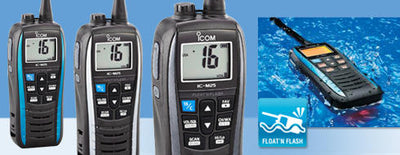 Icom IC-M25EURO B handmarifoon met ATIS VDES-gereed zwart/blauw