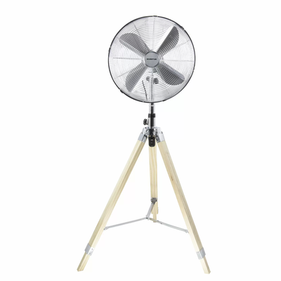 Inventum VST414C Ventilator, statiefmodel 40 cm, hout en chroom