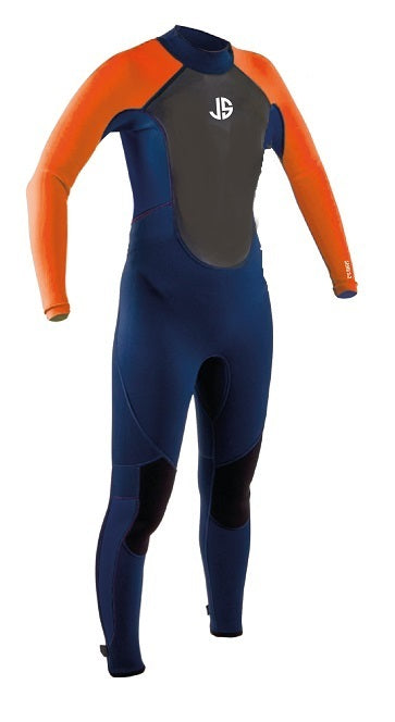 JS Watersports Maui Flex 3/2 fullsuit wetsuit blauw/oranje junior